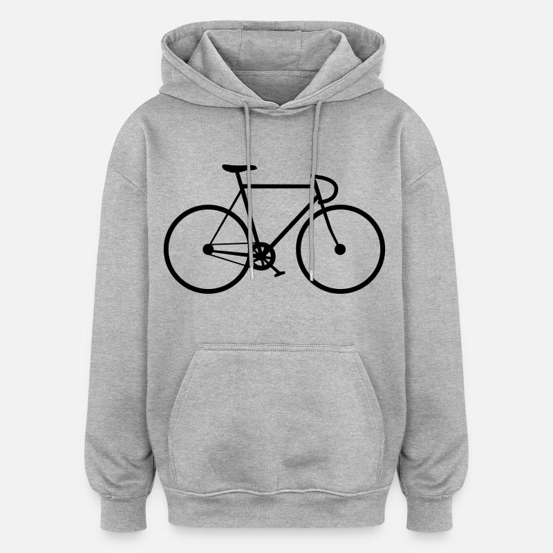 Fixie - Sweat à capuche oversize unisexe - gris chiné