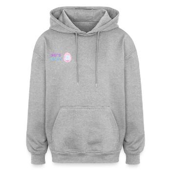90s Throwback - Oversized Unisex Hoodie - Grau meliert - Vorne - Noah (186cm)