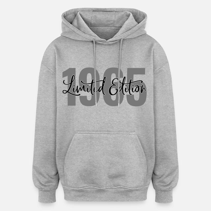 Edition limitée 1965 - Sweat à capuche oversize unisexe - gris chiné