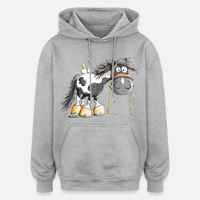 Schecki Schecke - Oversized Unisex Hoodie - Grau meliert