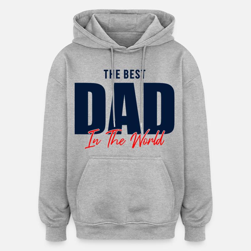 Bester Vater der Welt Geschenkhemd - Oversized Unisex Hoodie - Grau meliert