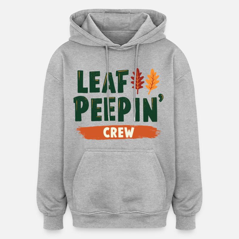 Citation de Leaf Peeping Crew - Sweat à capuche oversize unisexe - gris chiné