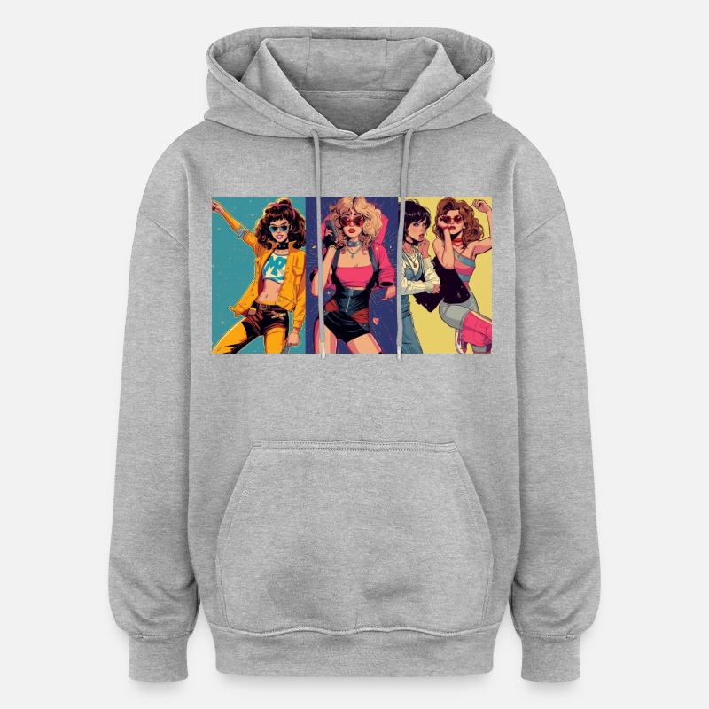 Femme Cool - Sweat à capuche oversize unisexe - gris chiné