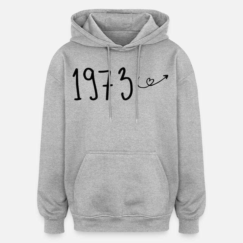 1973 Jubiläum 1973 Retro 1973 - Oversized Unisex Hoodie - Grau meliert