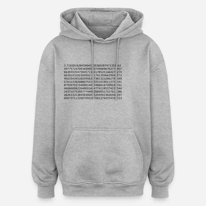 Numéro d'Euler - Sweat à capuche oversize unisexe - gris chiné