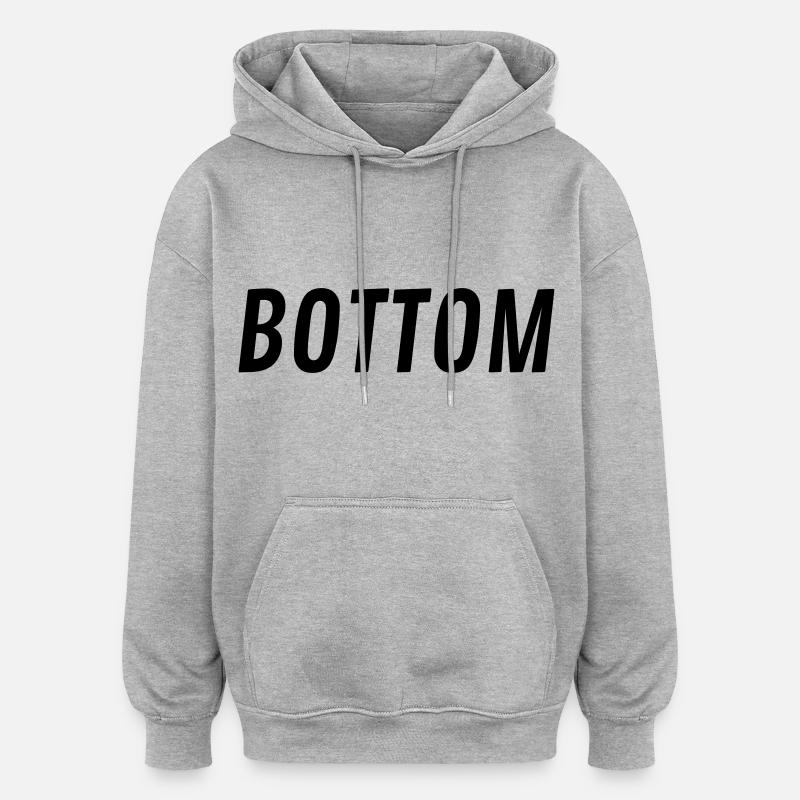 Bottom Geschenke - Oversized Unisex Hoodie - Grau meliert