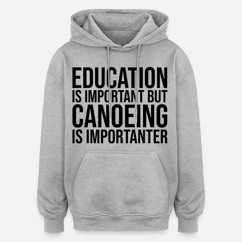 canoë - Sweat à capuche oversize unisexe - gris chiné