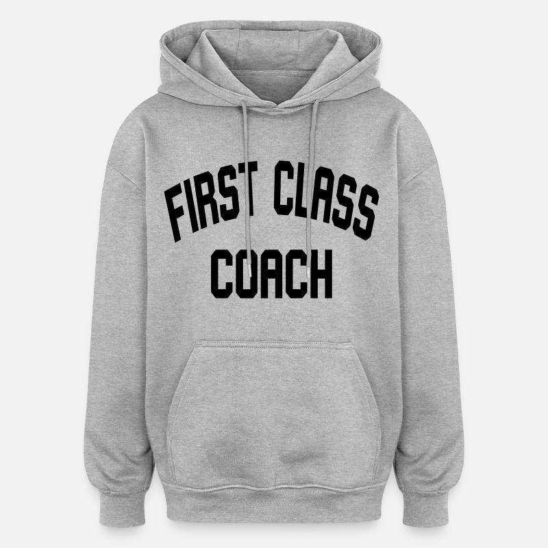 First Class Coach - Sweat à capuche oversize unisexe - gris chiné