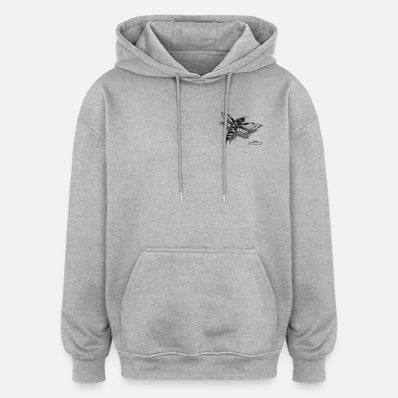 Mite - Sweat à capuche oversize unisexe - gris chiné