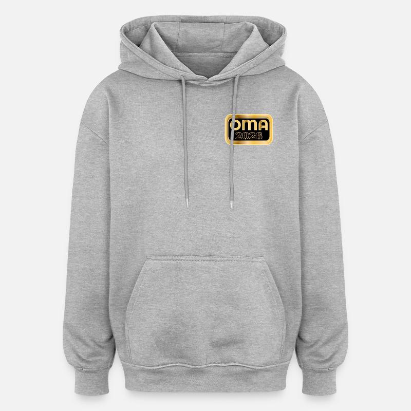 ANNONCE DE BÉBÉ GRAND-MÈRE 2026 - Sweat à capuche oversize unisexe - gris chiné