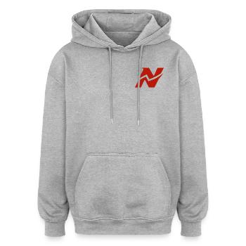 Noland_Athletics - Oversized Unisex Hoodie - Grau meliert - Vorne - Noah (186cm)