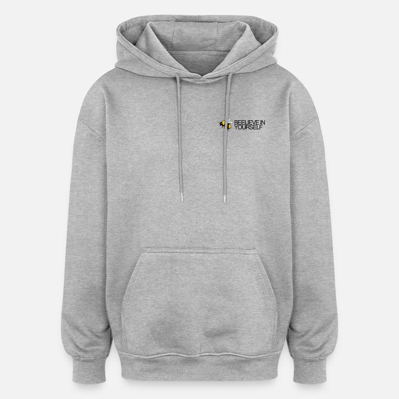 Hummel – Glaub an dich selbst - Oversized Unisex Hoodie - Grau meliert
