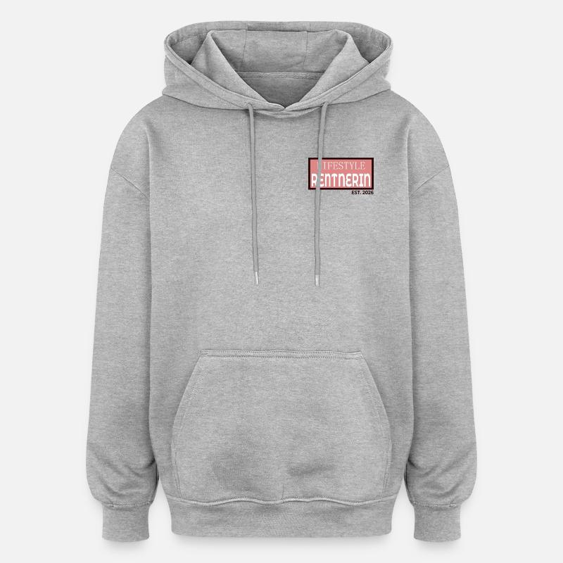 Mode de vie retraité 2026 - Sweat à capuche oversize unisexe - gris chiné