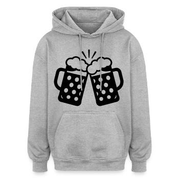 Cheers! - Oversized Unisex Hoodie - heather grey - Front - Noah (186cm)