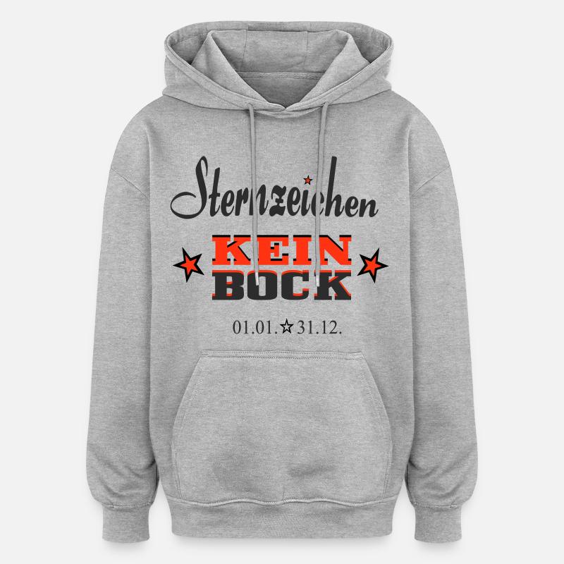 Asterisk Kein Bock Calendrier Annuel - Sweat à capuche oversize unisexe - gris chiné