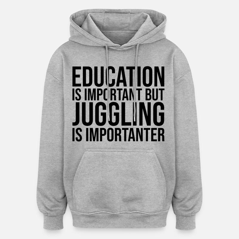 Jonglage - Oversized Unisex Hoodie - Grau meliert