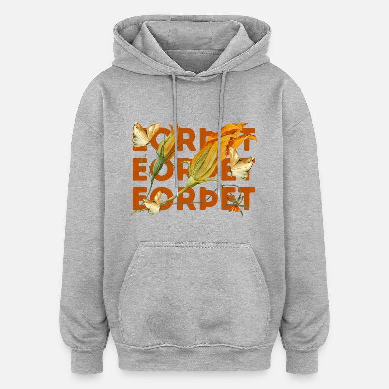 Terre ancienne - Sweat à capuche oversize unisexe - gris chiné