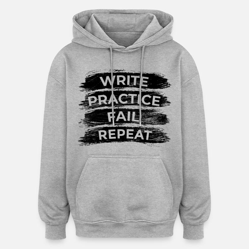 Citation de motivation sur la trompette - Sweat à capuche oversize unisexe - gris chiné