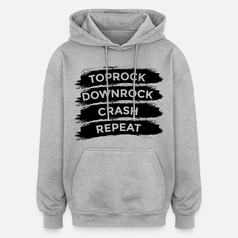 Dicton breakdancer - Sweat à capuche oversize unisexe - gris chiné