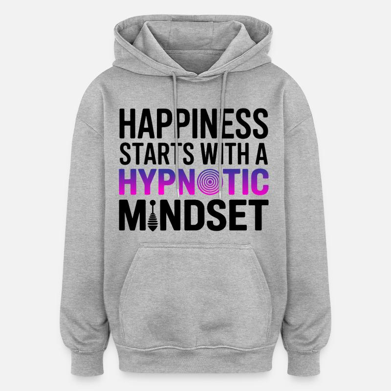 Hypnotiseur-Glücks-Hypnotis-Psycho-Mindset-Profi - Oversized Unisex Hoodie - Grau meliert