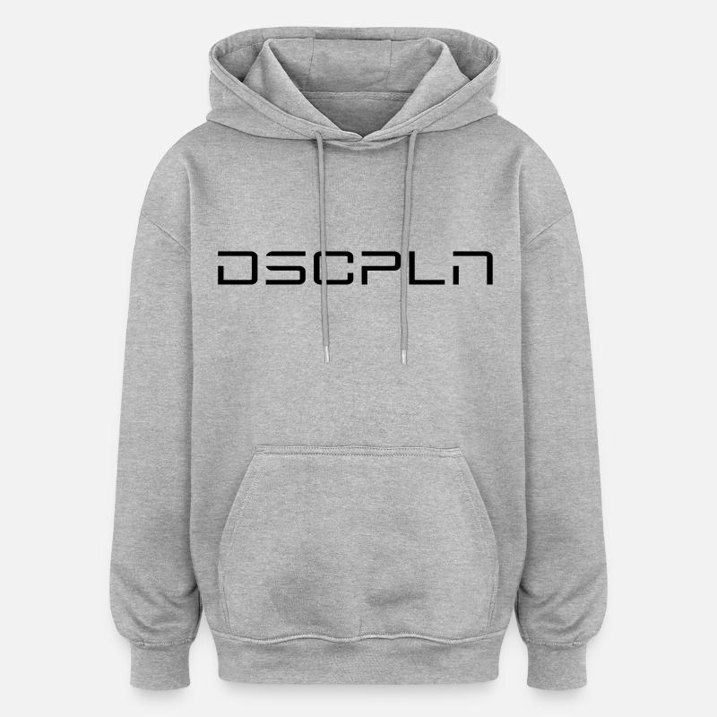 DSCPLN - Sweat à capuche oversize unisexe - gris chiné