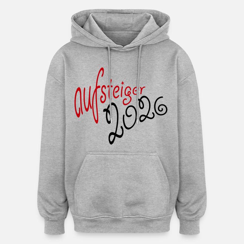Aufsteiger 2026 Aufstieg - Oversized Unisex Hoodie - Grau meliert