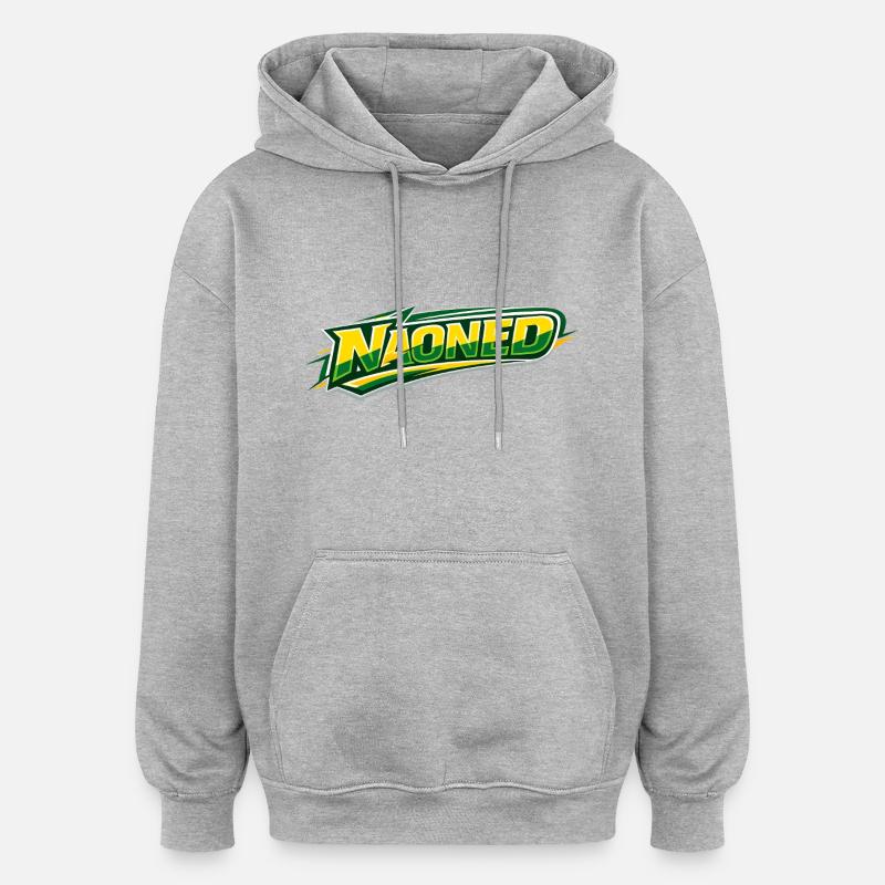 NAONED - Sweat à capuche oversize unisexe - gris chiné