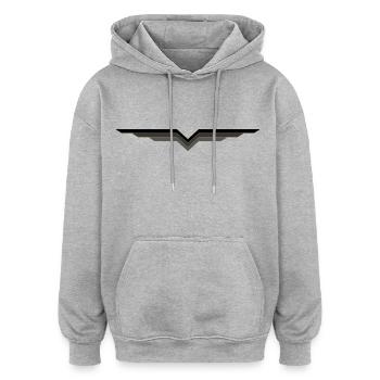 wing - Oversized Unisex Hoodie - heather grey - Front - Noah (186cm)