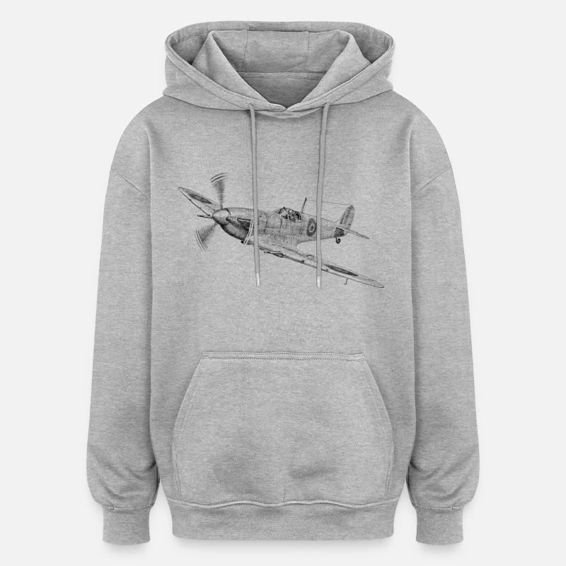 Spitfire - Sweat à capuche oversize unisexe - gris chiné