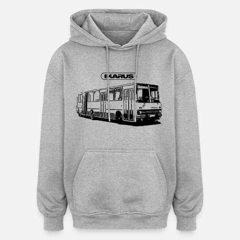 IKARUS 280 - Sweat à capuche oversize unisexe - gris chiné