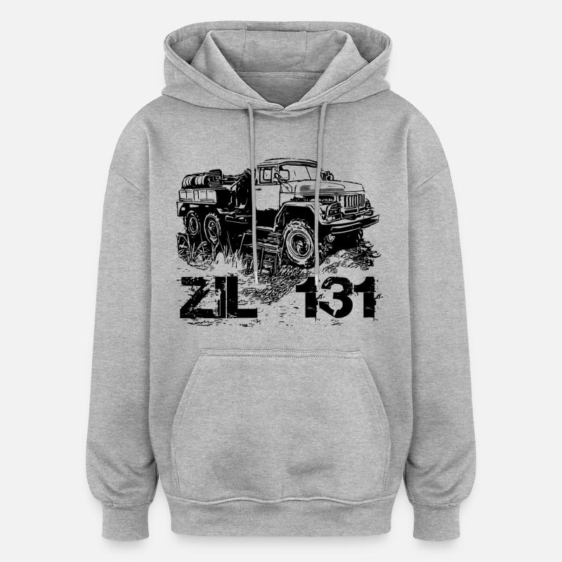 ZIL 131 - Sweat à capuche oversize unisexe - gris chiné