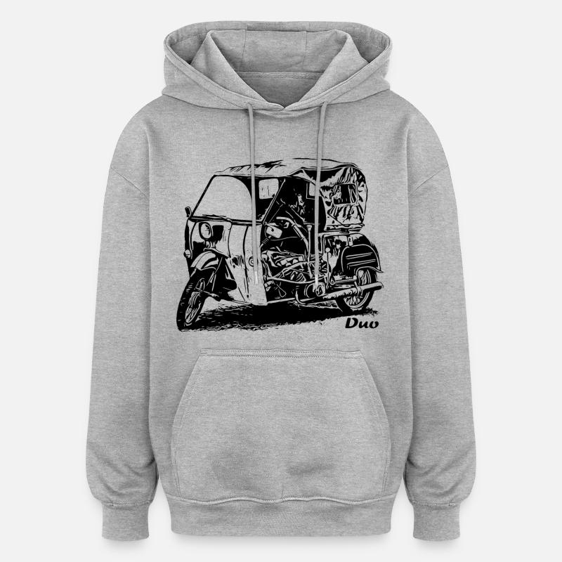 Simson Duo Krause - Sweat à capuche oversize unisexe - gris chiné