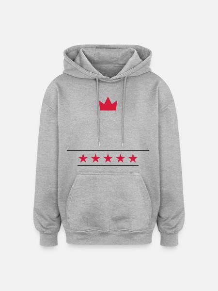 Chef étoilé - Sweat à capuche oversize unisexe - gris chiné