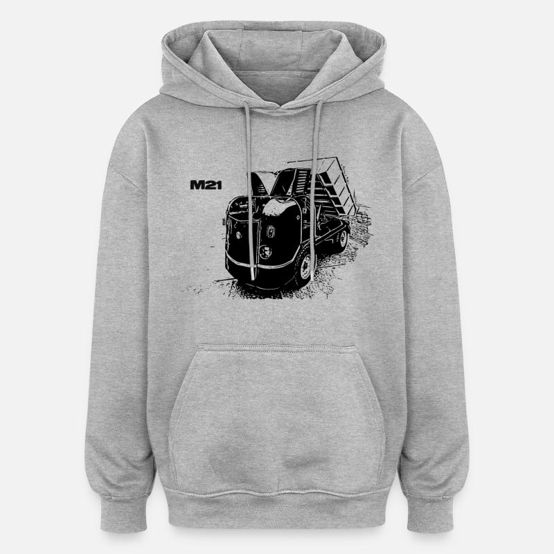 Multicar M21 - Oversized Unisex Hoodie - Grau meliert