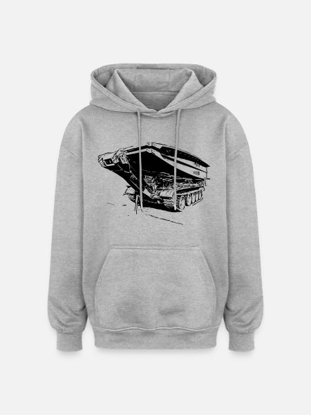 Bridge Laying Device BLG 60 - Oversized Unisex Hoodie - heather grey