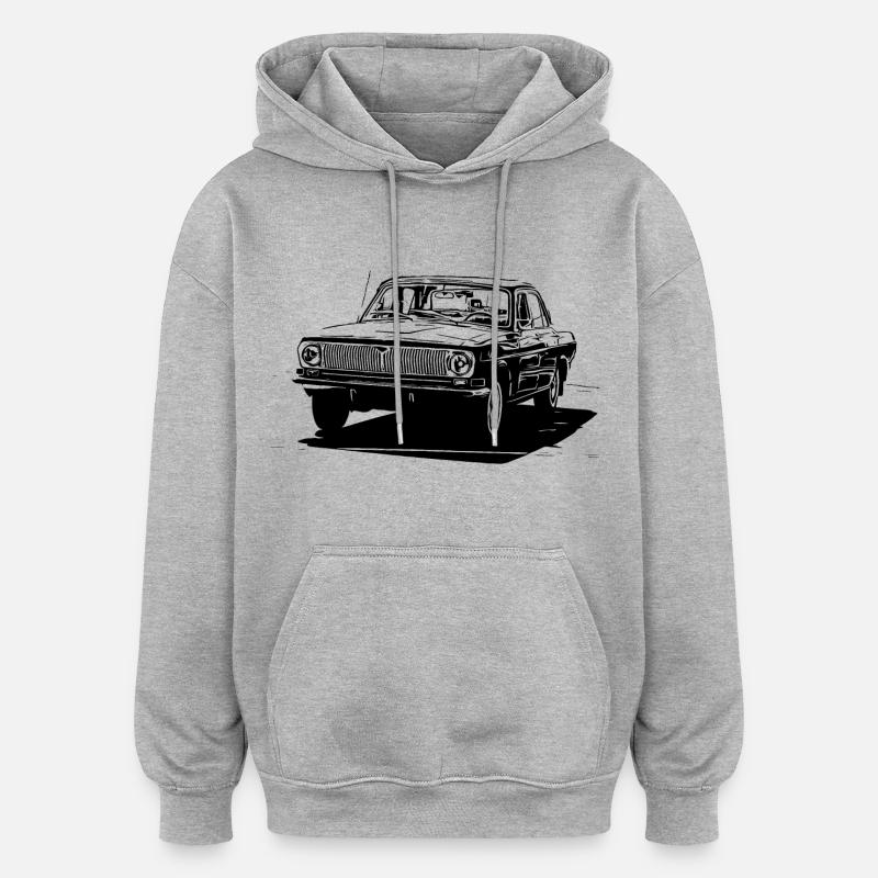 GAZ-24 Volga - Sweat à capuche oversize unisexe - gris chiné