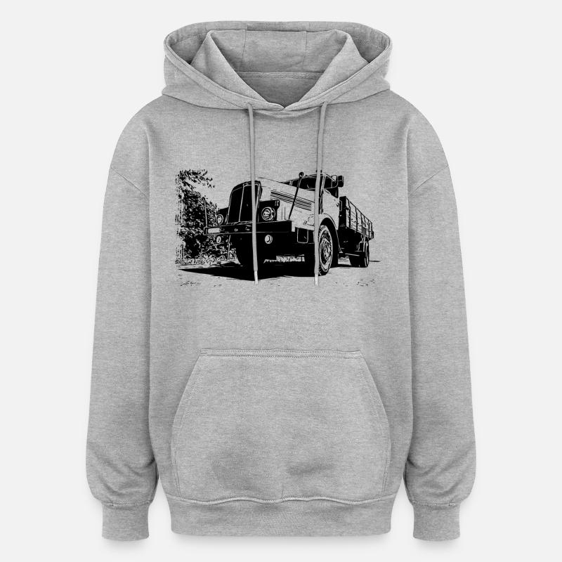 IFA H6 - Sweat à capuche oversize unisexe - gris chiné