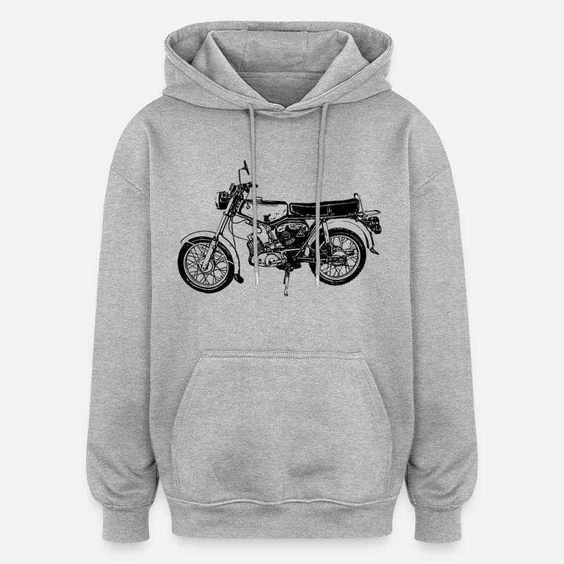 S50 - Sweat à capuche oversize unisexe - gris chiné