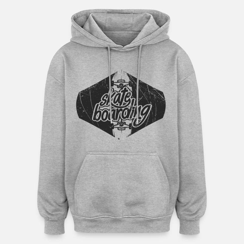 Skateboarding Skateboard - Sweat à capuche oversize unisexe - gris chiné