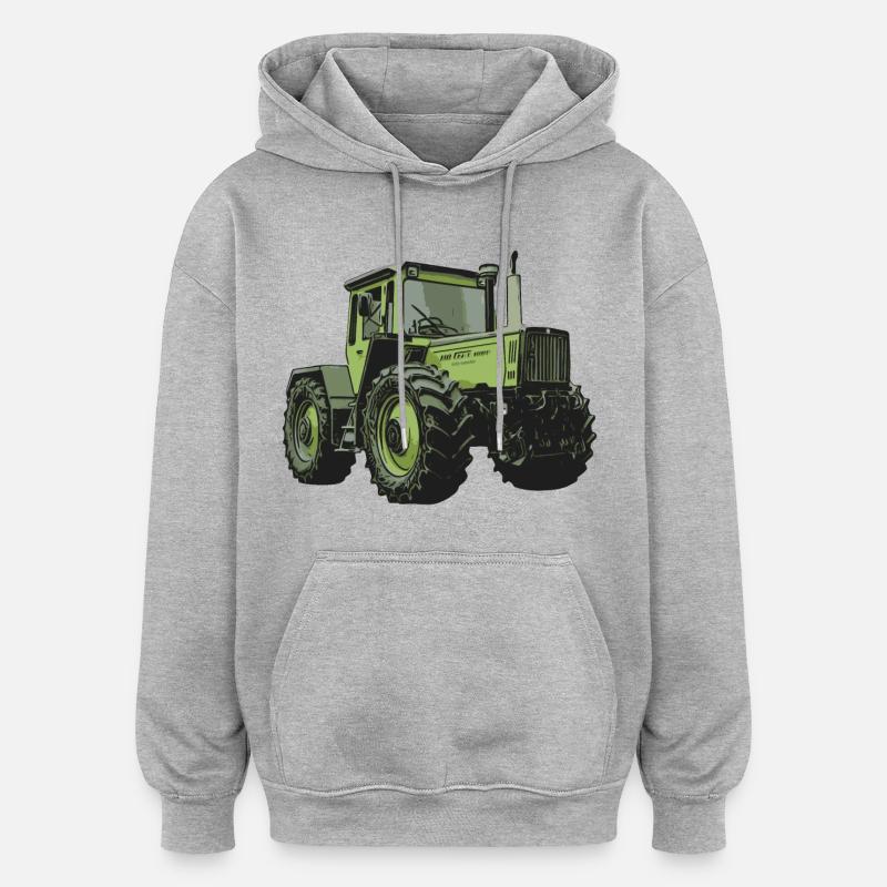 Tracteur MB trac 1800 intercooler - Sweat à capuche oversize unisexe - gris chiné