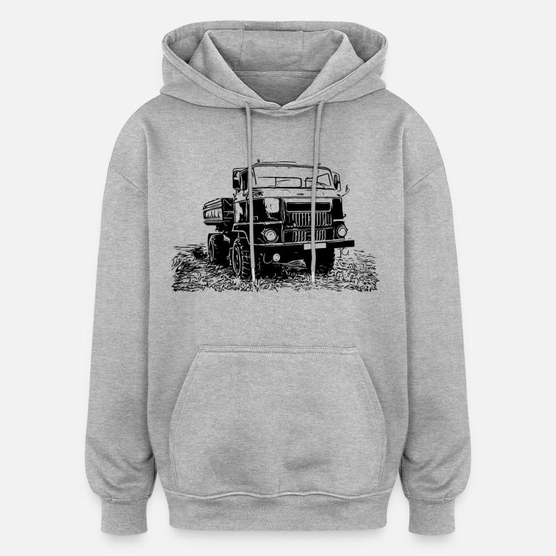 IFA L60 (s) - Sweat à capuche oversize unisexe - gris chiné