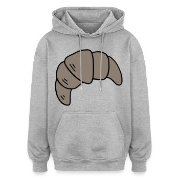 Croissant - Oversized Unisex Hoodie - Grau meliert - Vorne - Noah (186cm)