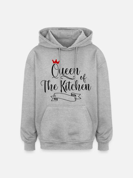 Queen of the Kitchen - Oversized Unisex Hoodie - heather grey