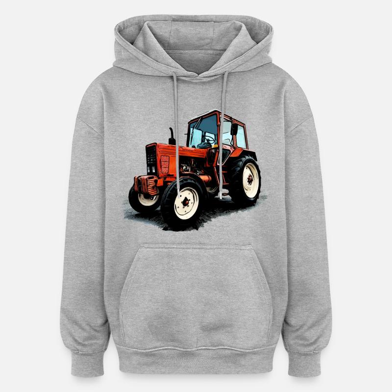 Biélorussie MTS 550 - Sweat à capuche oversize unisexe - gris chiné