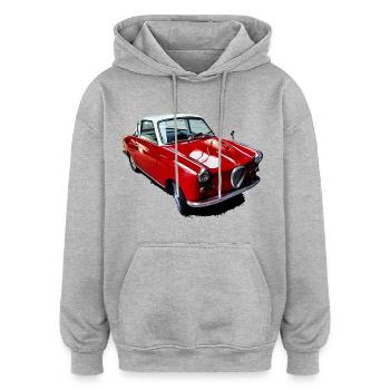 Goggomobil TS 250 - Oversized Unisex Hoodie - heather grey - Front - Noah (186cm)