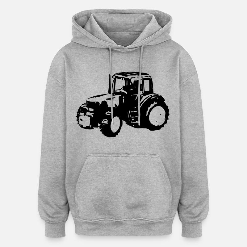 tractor - Sweat à capuche oversize unisexe - gris chiné