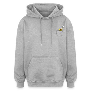 Peanuts Design Avec Woodstock Endormi - Sweat à capuche oversize unisexe - gris chiné - Devant - Noah (186cm)