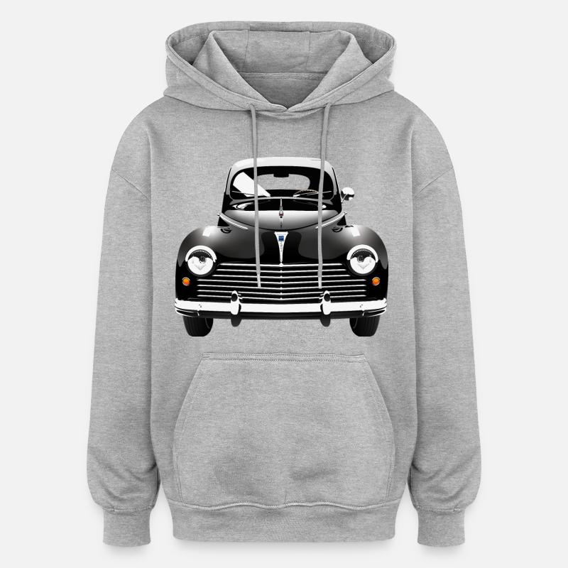 203 - Sweat à capuche oversize unisexe - gris chiné