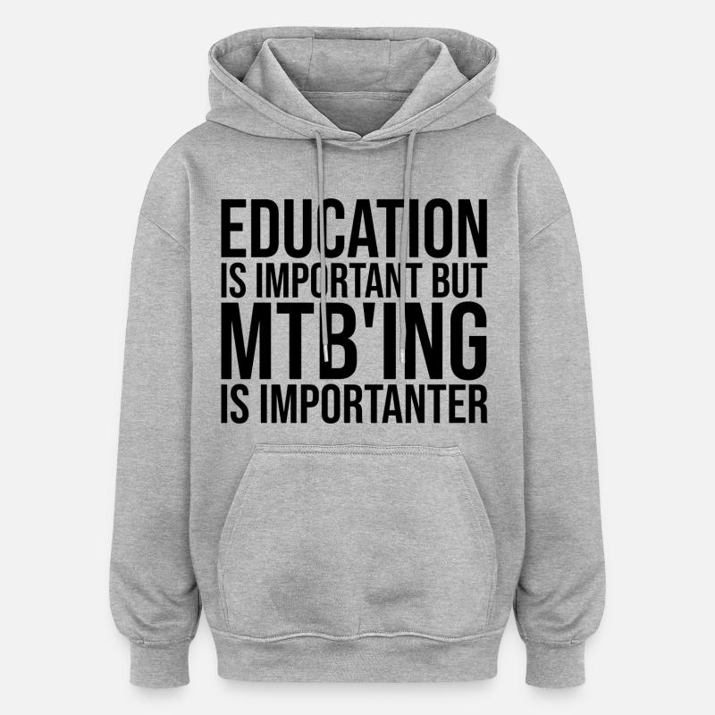 VTT - Sweat à capuche oversize unisexe - gris chiné