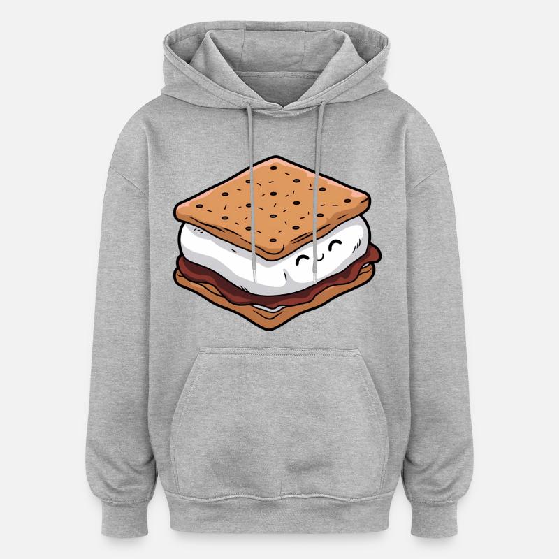 S'more mignon - Sweat à capuche oversize unisexe - gris chiné